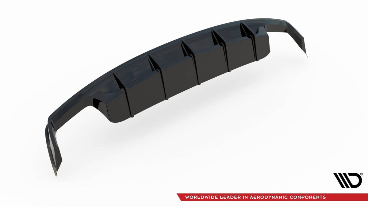 Heckansatz Diffusor passend für Audi S8 D4 FL schwarz Hochglanz