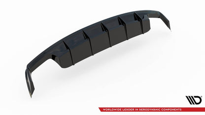 Heckansatz Diffusor passend für Audi S8 D4 FL schwarz Hochglanz