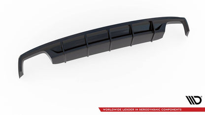 Heckansatz Diffusor passend für Audi S8 D4 FL schwarz Hochglanz