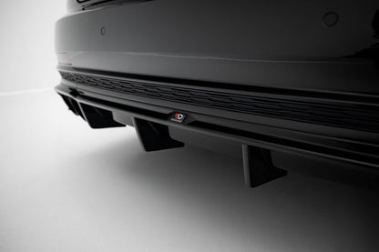 Heckansatz Diffusor passend für Audi S8 D5 schwarz Hochglanz