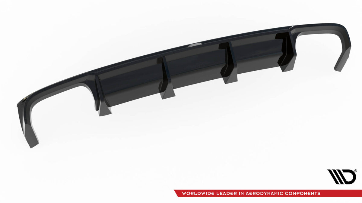 Heckansatz Diffusor passend für Audi S8 D5 schwarz Hochglanz