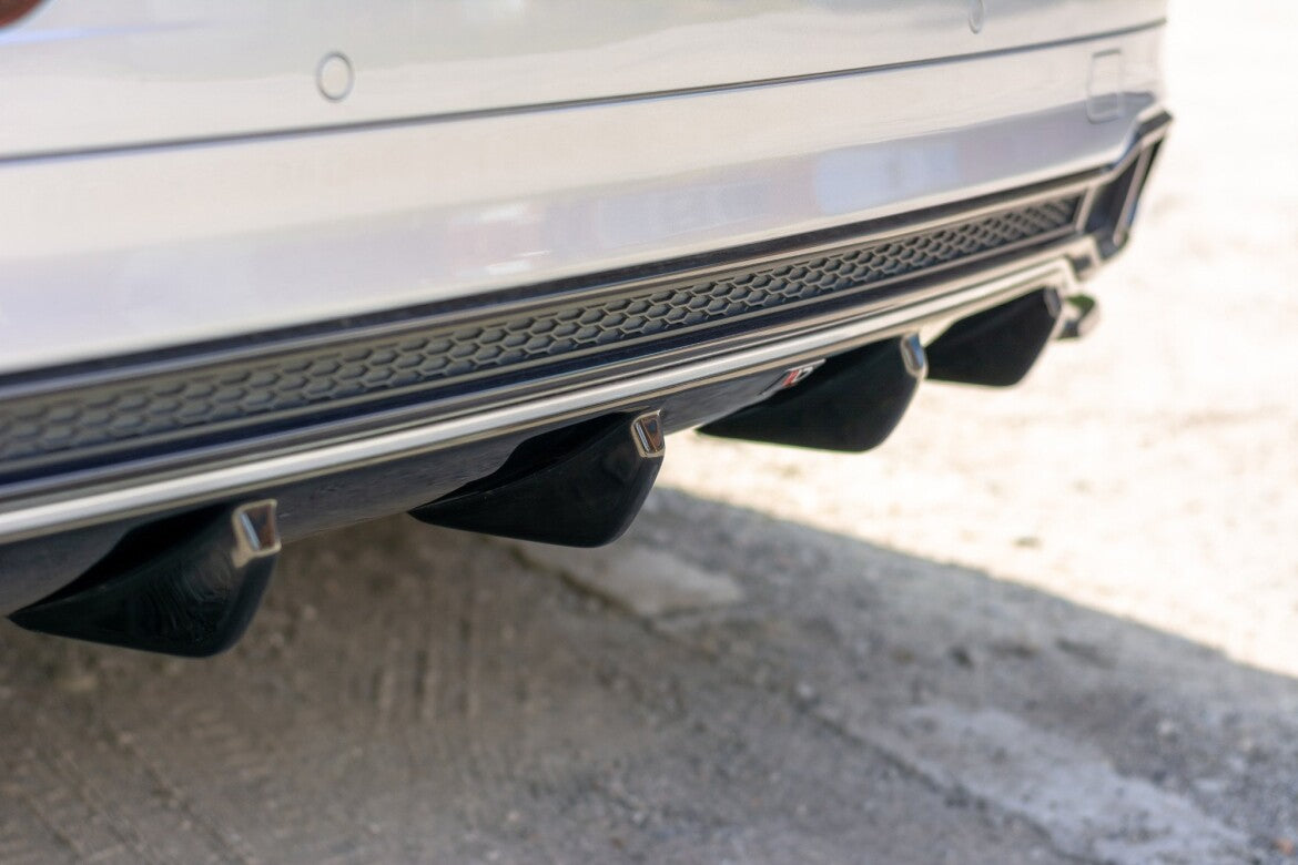 Heckansatz Diffusor passend für Audi SQ5/Q5 S-line Mk2 schwarz Hochglanz