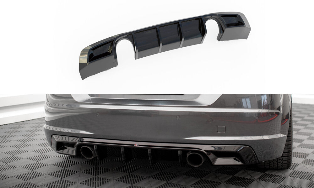 Heckansatz Diffusor passend für Audi TT S-Line 8S schwarz Hochglanz