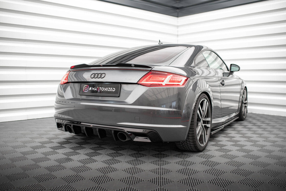 Heckansatz Diffusor passend für Audi TT S-Line 8S schwarz Hochglanz
