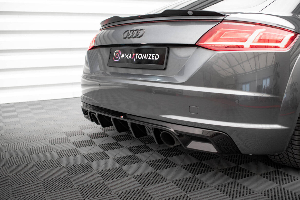 Heckansatz Diffusor passend für Audi TT S-Line 8S schwarz Hochglanz