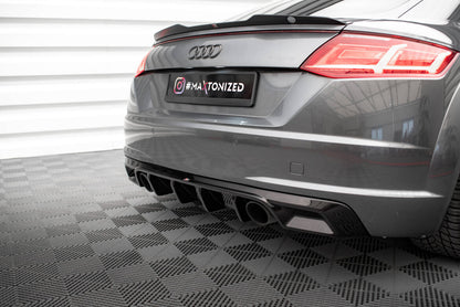 Heckansatz Diffusor passend für Audi TT S-Line 8S schwarz Hochglanz