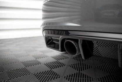 Heckansatz Diffusor passend für Audi TT S-Line 8S schwarz Hochglanz