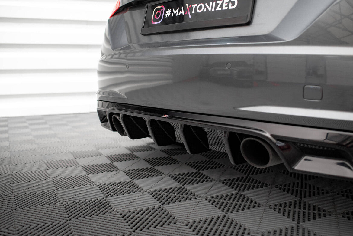 Heckansatz Diffusor passend für Audi TT S-Line 8S schwarz Hochglanz