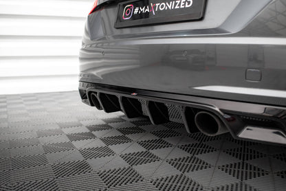 Heckansatz Diffusor passend für Audi TT S-Line 8S schwarz Hochglanz