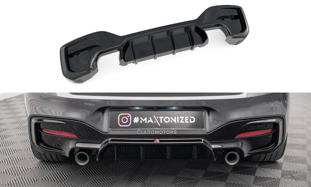 Heckansatz Diffusor passend für BMW 1 F20/ F21 FL M-Power schwarz Hochglanz