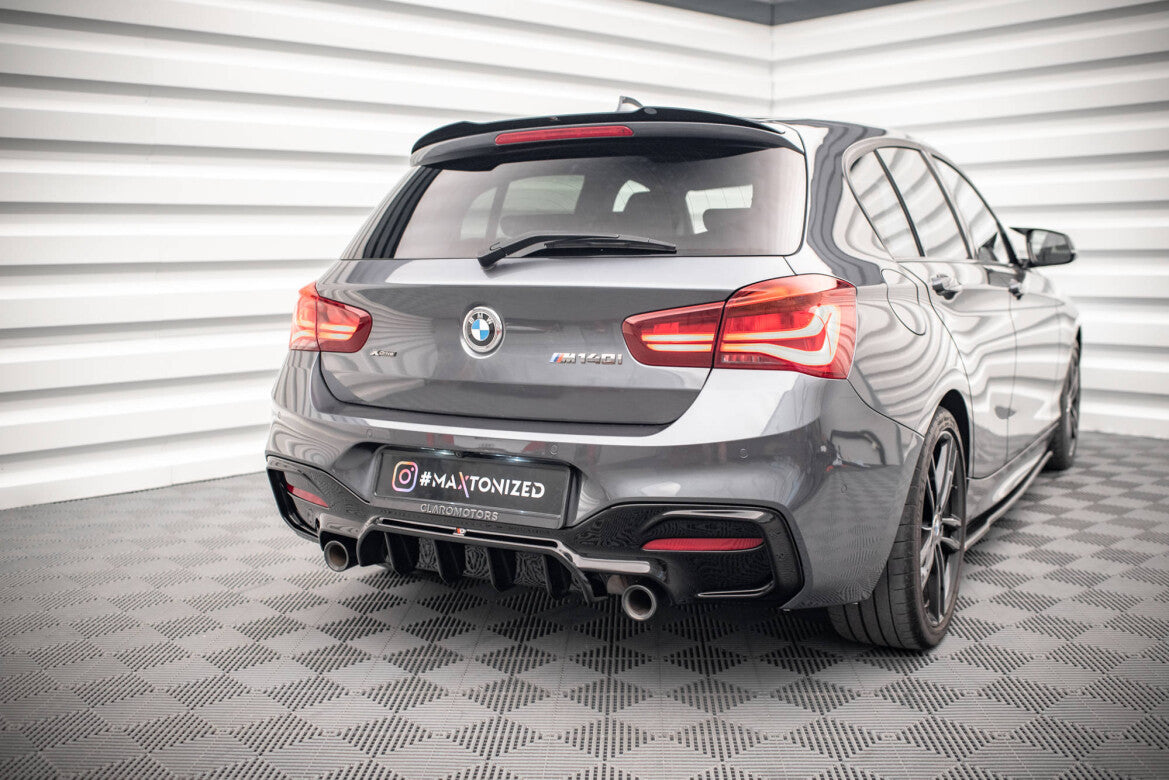 Heckansatz Diffusor passend für BMW 1 F20/ F21 FL M-Power schwarz Hochglanz