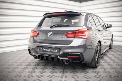Heckansatz Diffusor passend für BMW 1 F20/ F21 FL M-Power schwarz Hochglanz