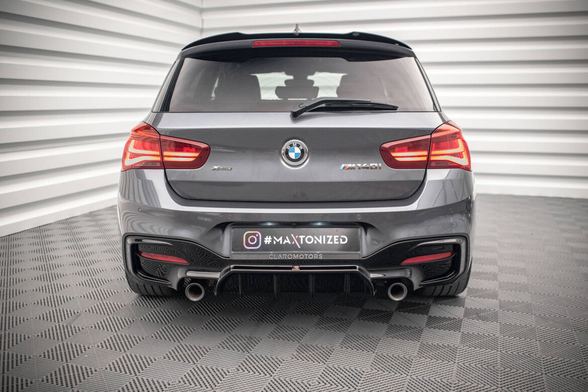 Heckansatz Diffusor passend für BMW 1 F20/ F21 FL M-Power schwarz Hochglanz