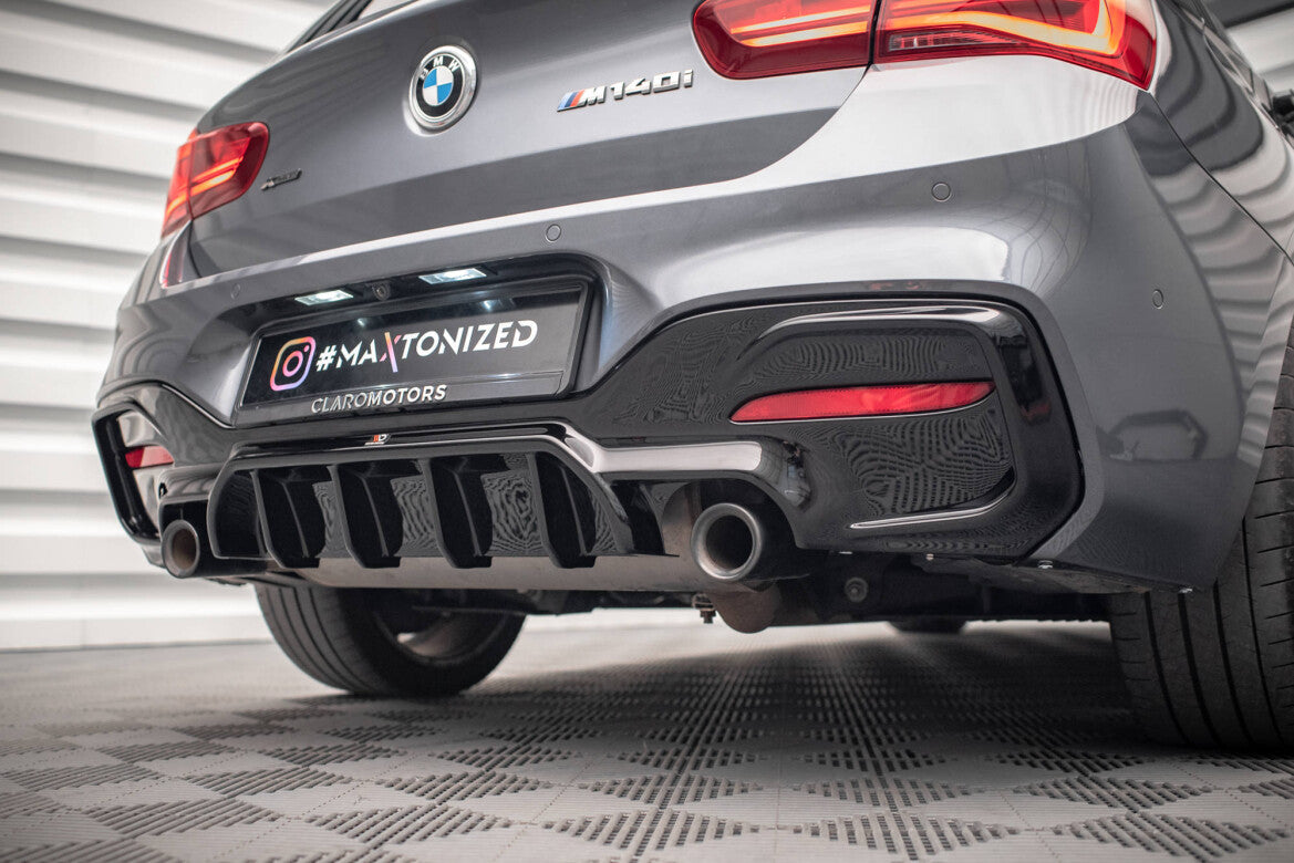 Heckansatz Diffusor passend für BMW 1 F20/ F21 FL M-Power schwarz Hochglanz
