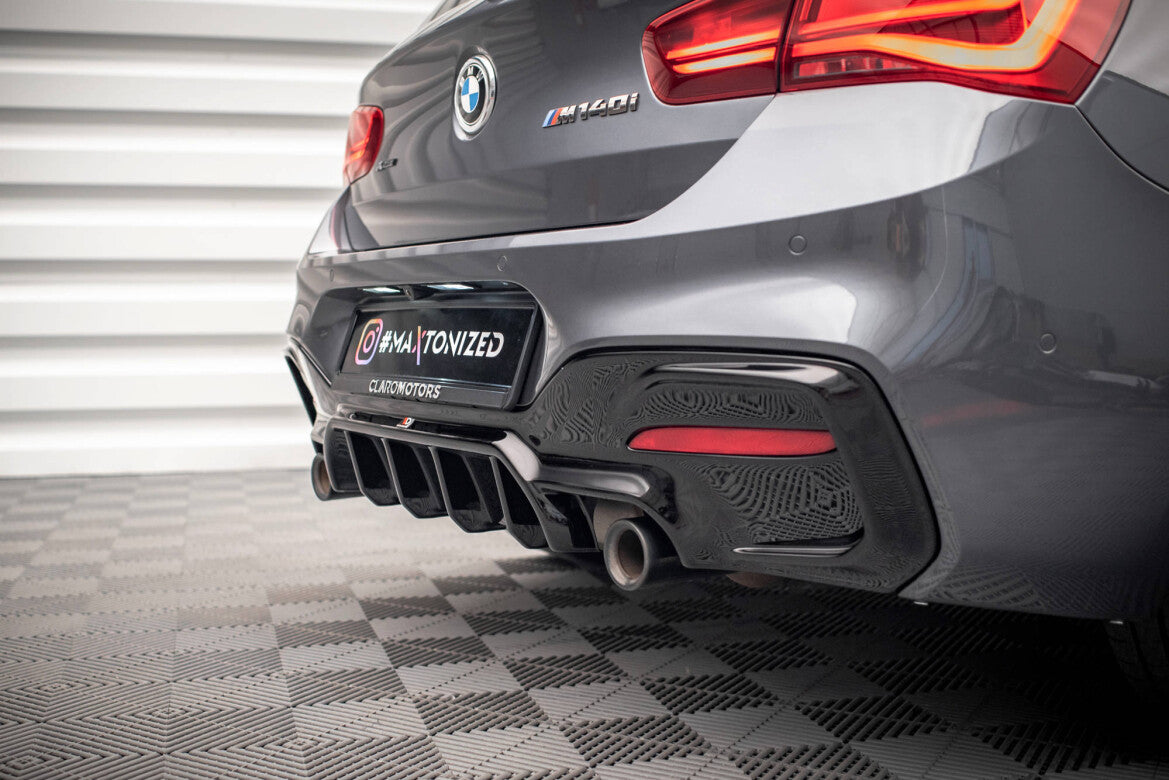 Heckansatz Diffusor passend für BMW 1 F20/ F21 FL M-Power schwarz Hochglanz