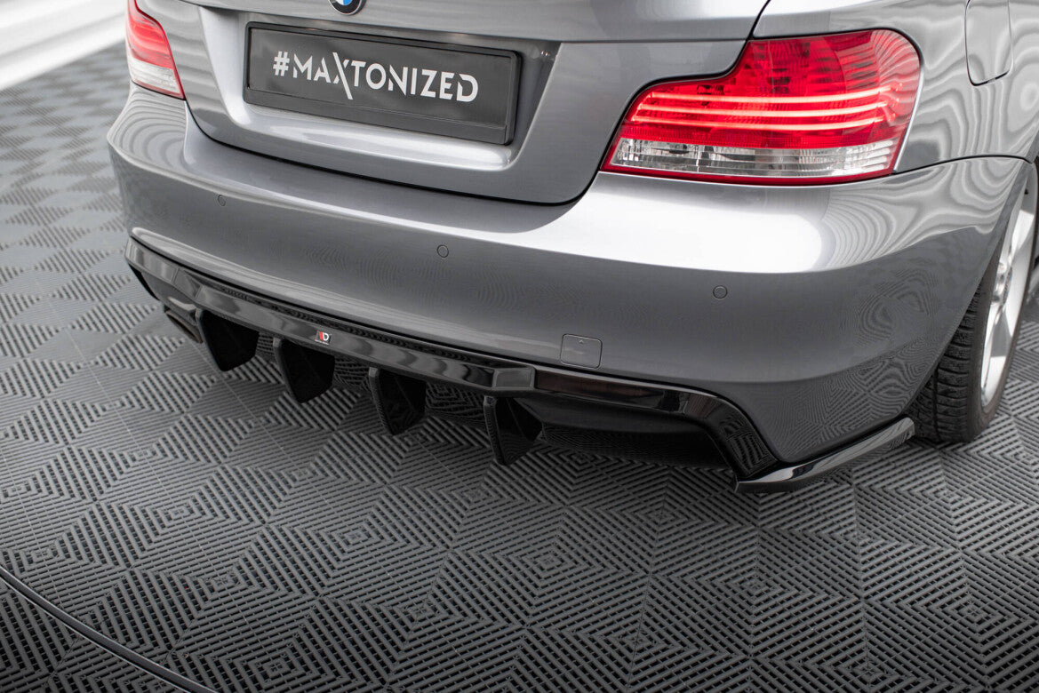 Heckansatz Diffusor passend für BMW 1er M-Paket E82 schwarz Hochglanz