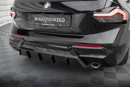 Heckansatz Diffusor passend für BMW 2 G42 schwarz Hochglanz