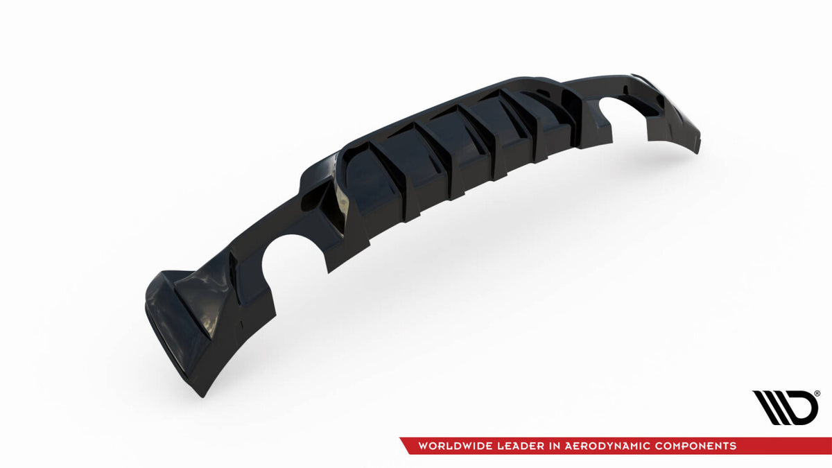 Heckansatz Diffusor passend für BMW 4er Coupe / Gran Coupe / Cabrio M-Paket F32 / F36 / F33 (Einzelauspuff li. re.) schwarz Hochglanz