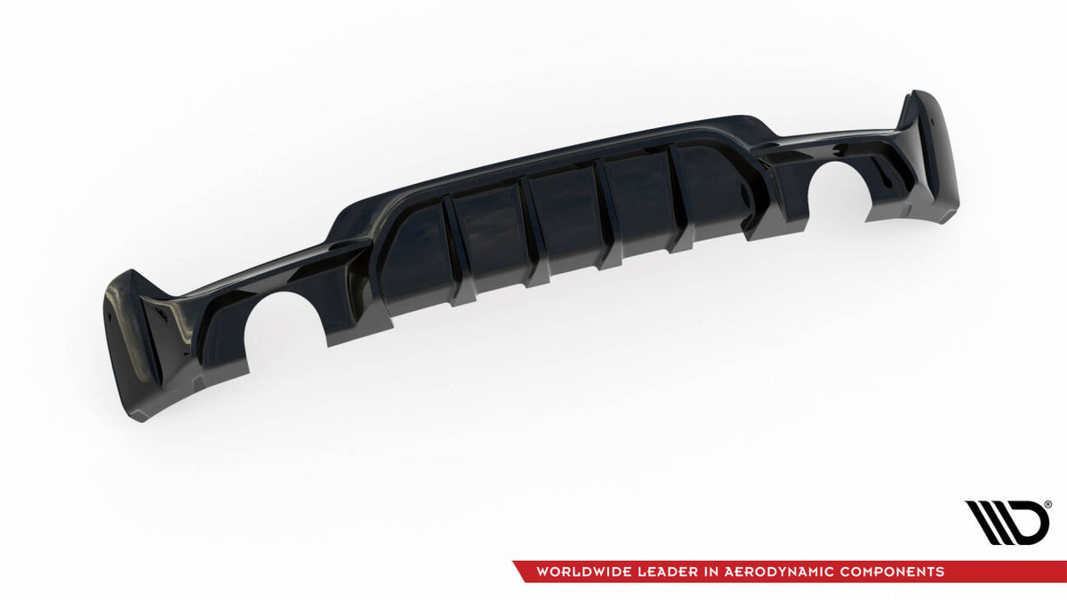 Heckansatz Diffusor passend für BMW 4er Coupe / Gran Coupe / Cabrio M-Paket F32 / F36 / F33 (Einzelauspuff li. re.) schwarz Hochglanz
