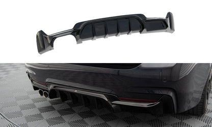 Heckansatz Diffusor passend für BMW 4er Coupe / Gran Coupe / Cabrio M-Paket F32 / F36 / F33 (Einzelauspuff li.) schwarz Hochglanz