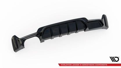 Heckansatz Diffusor passend für BMW 4er Coupe / Gran Coupe / Cabrio M-Paket F32 / F36 / F33 (Einzelauspuff li.) schwarz Hochglanz