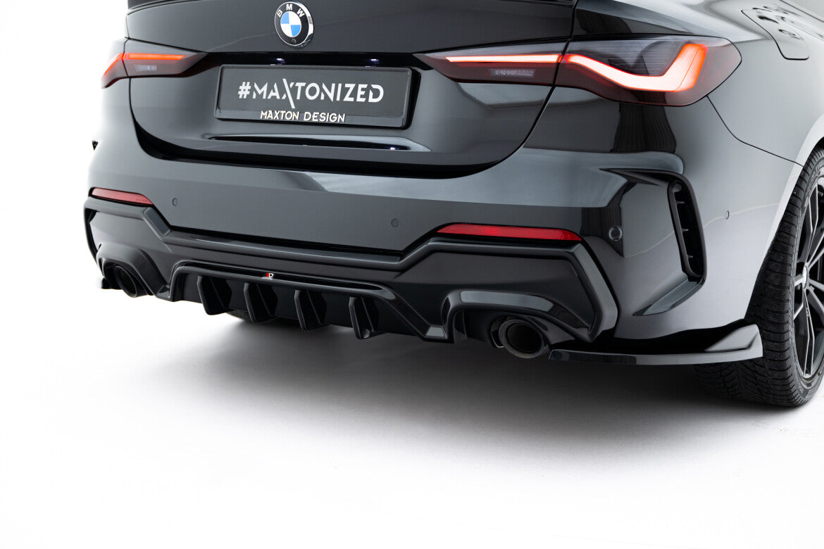 Heckansatz Diffusor passend für BMW 4er M-Paket G22 / G23 / G22 FL / G23 FL schwarz Hochglanz