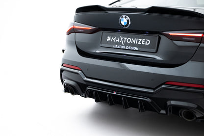 Heckansatz Diffusor passend für BMW 4er M-Paket G22 / G23 / G22 FL / G23 FL schwarz Hochglanz