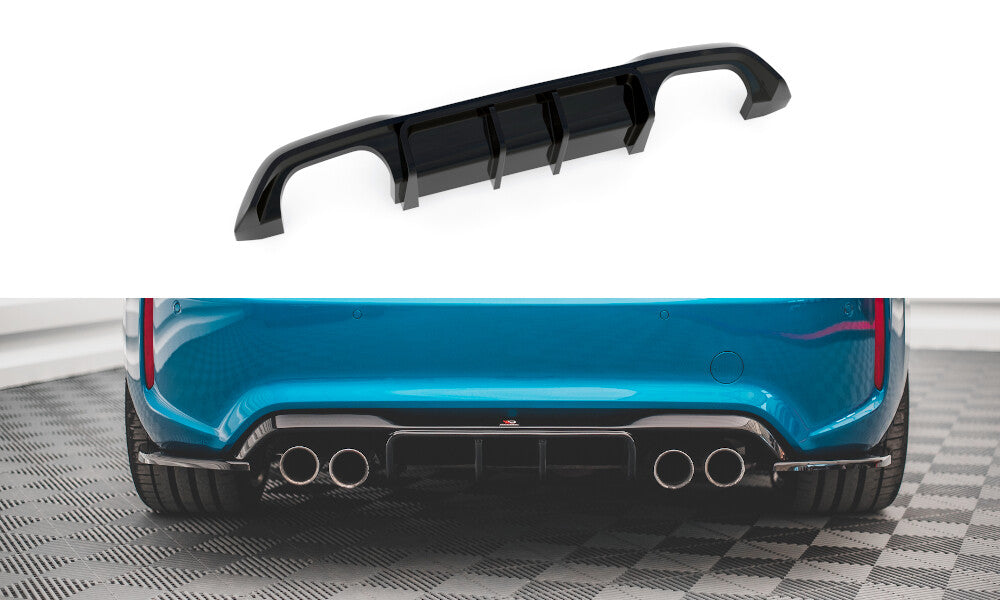 Heckansatz Diffusor passend für BMW M2 F87 schwarz Hochglanz