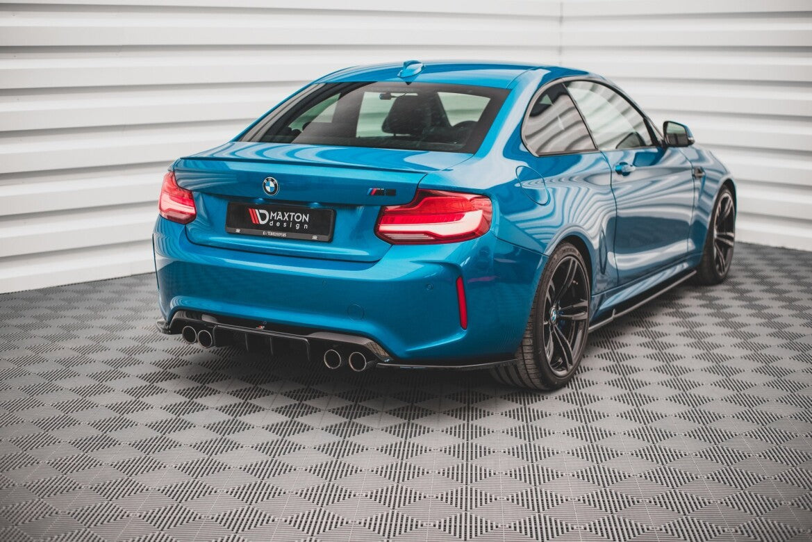 Heckansatz Diffusor passend für BMW M2 F87 schwarz Hochglanz