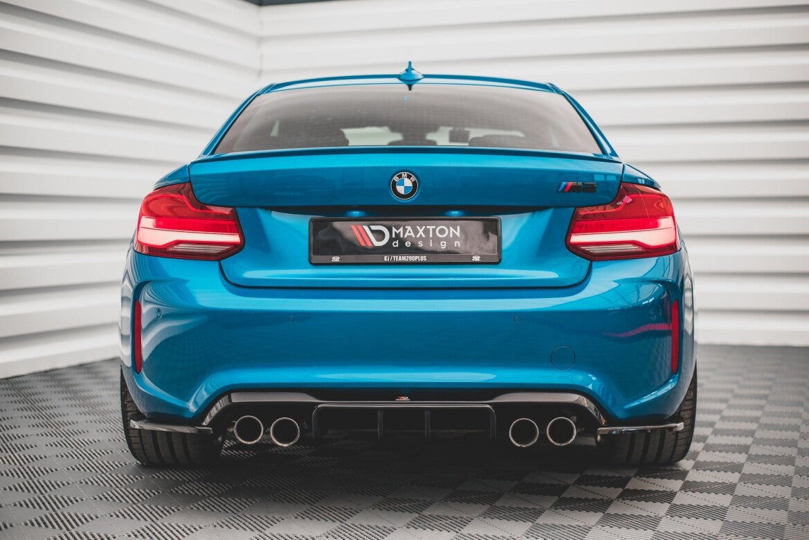 Heckansatz Diffusor passend für BMW M2 F87 schwarz Hochglanz