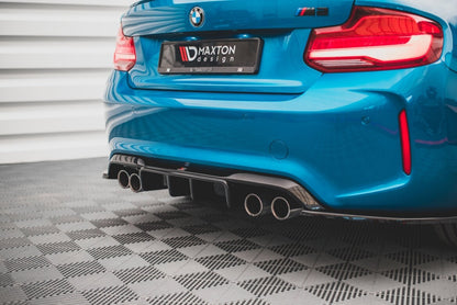 Heckansatz Diffusor passend für BMW M2 F87 schwarz Hochglanz