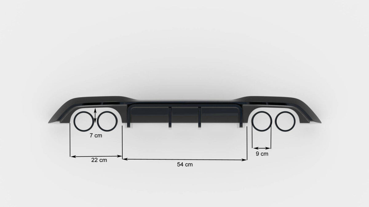 Heckansatz Diffusor passend für BMW M2 F87 schwarz Hochglanz