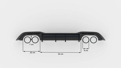 Heckansatz Diffusor passend für BMW M2 F87 schwarz Hochglanz
