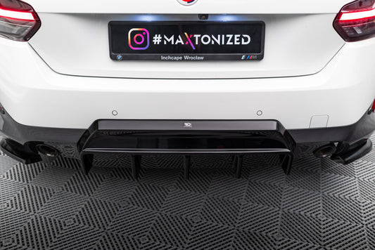 Heckansatz Diffusor passend für BMW M240i Coupe G42 schwarz Hochglanz