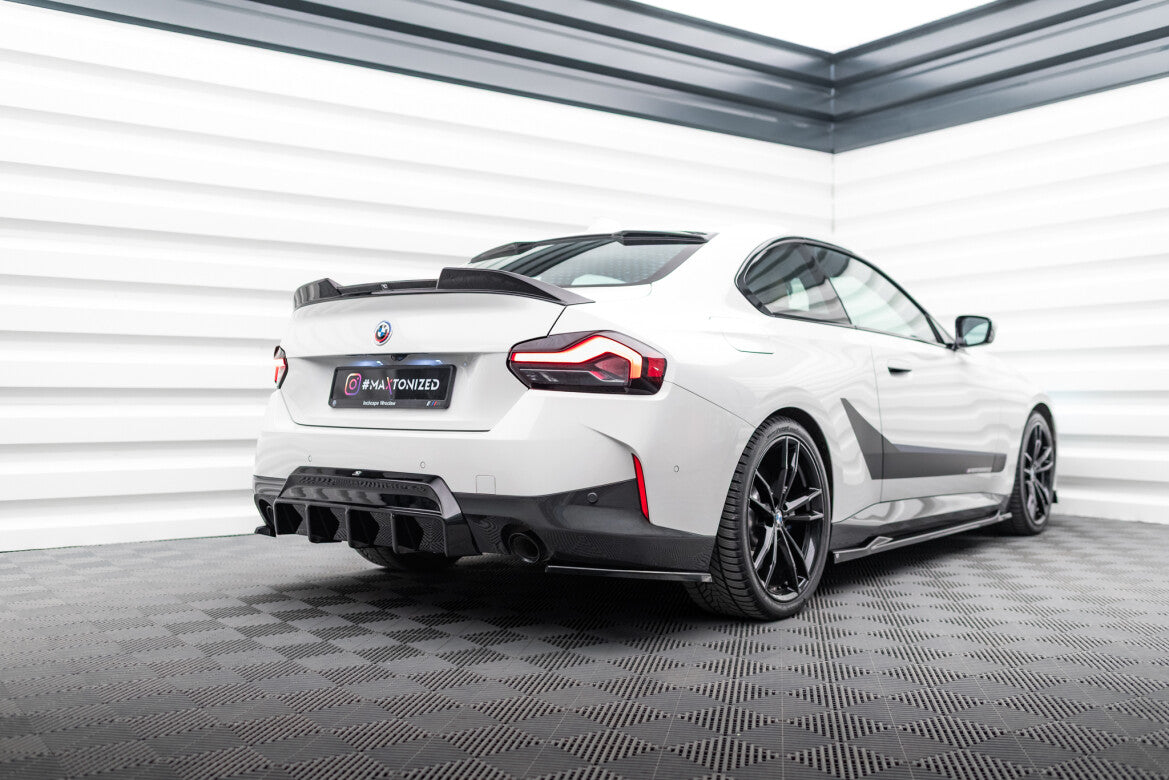 Heckansatz Diffusor passend für BMW M240i Coupe G42 schwarz Hochglanz