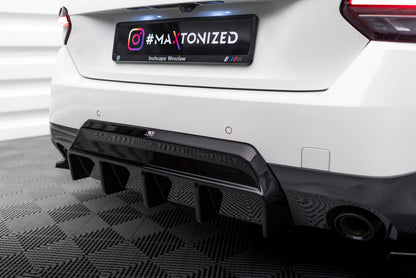 Heckansatz Diffusor passend für BMW M240i Coupe G42 schwarz Hochglanz