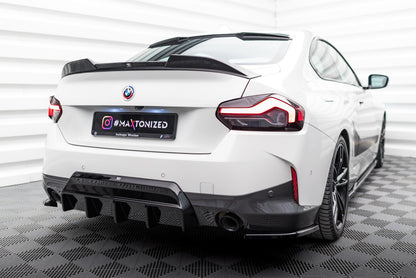 Heckansatz Diffusor passend für BMW M240i Coupe G42 schwarz Hochglanz