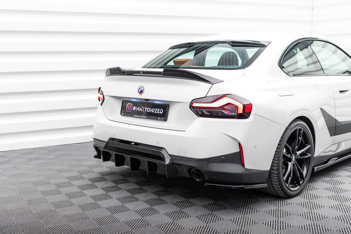 Heckansatz Diffusor passend für BMW M240i Coupe G42 schwarz Hochglanz