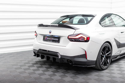 Heckansatz Diffusor passend für BMW M240i Coupe G42 schwarz Hochglanz
