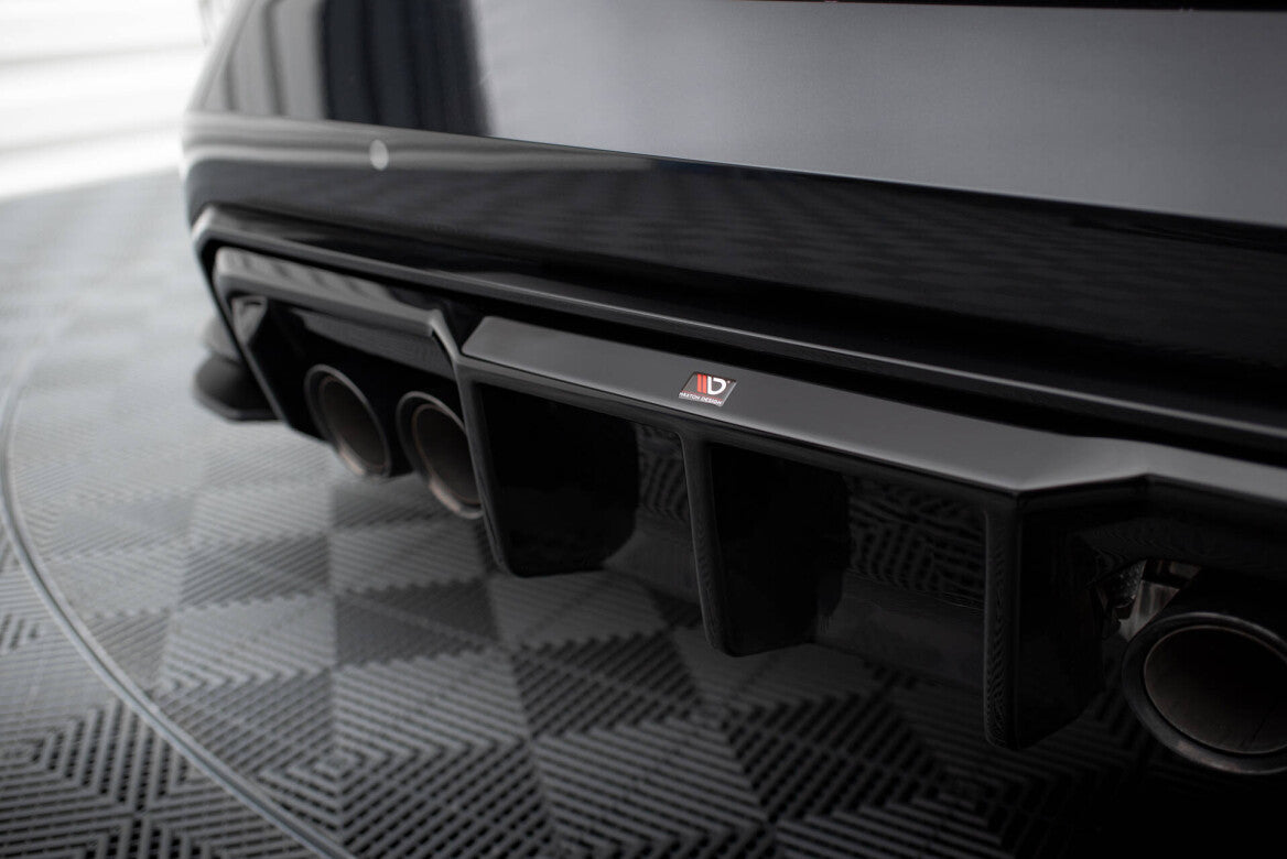 Heckansatz Diffusor passend für BMW M3 Limousine / Touring G80 / G81 schwarz Hochglanz
