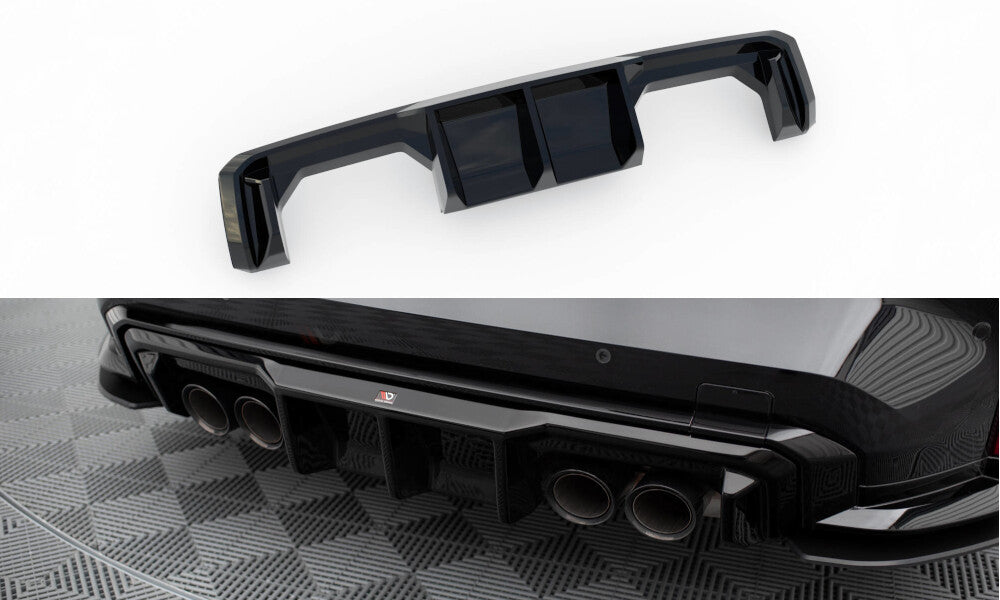 Heckansatz Diffusor passend für BMW M3 Limousine / Touring G80 / G81 schwarz Hochglanz