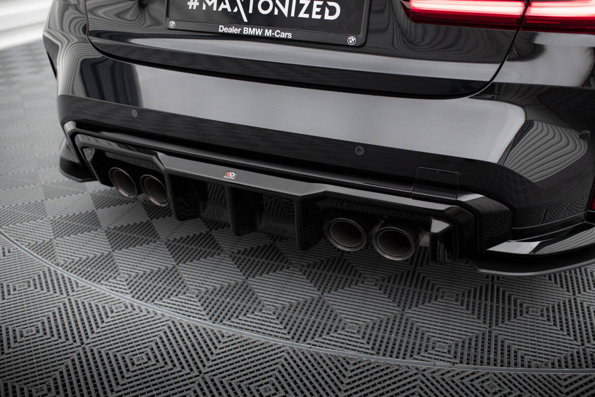 Heckansatz Diffusor passend für BMW M3 Limousine / Touring G80 / G81 schwarz Hochglanz