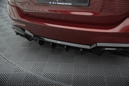 Heckansatz Diffusor passend für BMW M340i G20 / G21 schwarz Hochglanz mit AHK