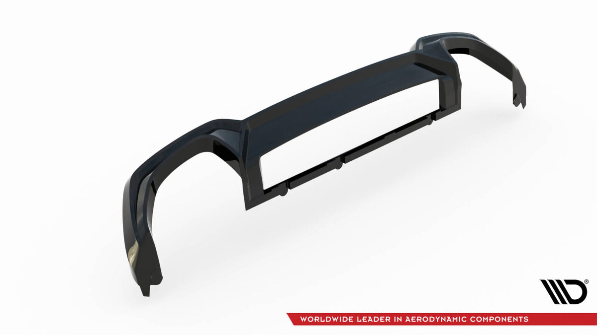 Heckansatz Diffusor passend für BMW M340i G20 / G21 schwarz Hochglanz mit AHK