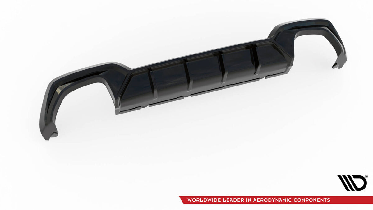 Heckansatz Diffusor passend für BMW M340i G20 / G21 schwarz Hochglanz mit AHK