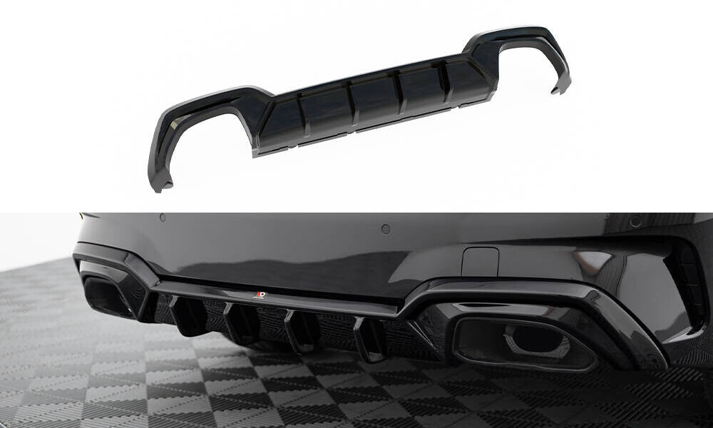Heckansatz Diffusor passend für BMW M340i G20 / G21 schwarz Hochglanz