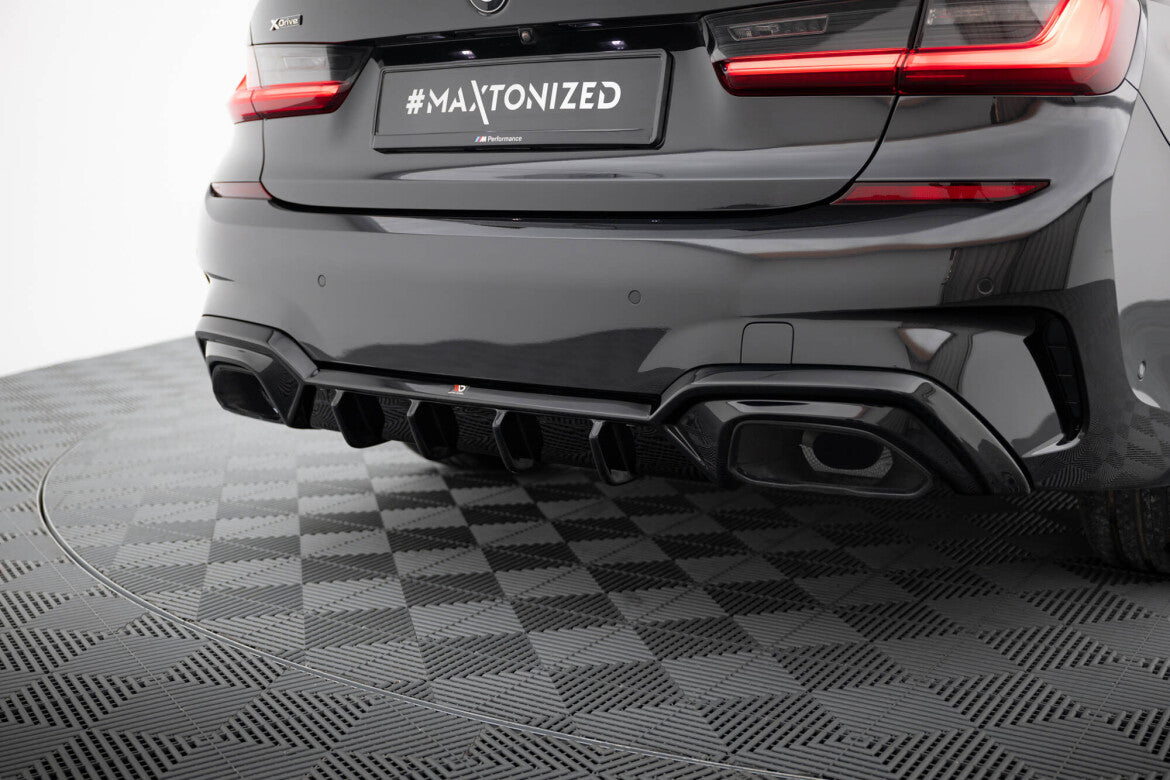 Heckansatz Diffusor passend für BMW M340i G20 / G21 schwarz Hochglanz