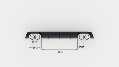 Heckansatz Diffusor passend für BMW M5 / 5 M-Paket E39 schwarz Hochglanz