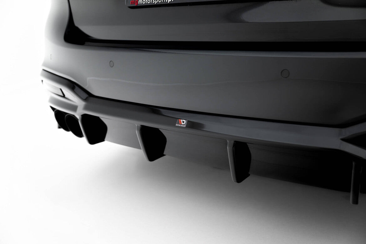 Heckansatz Diffusor passend für BMW M550i / 5 M-Paket Limousine / Touring G30 / G31 schwarz Hochglanz