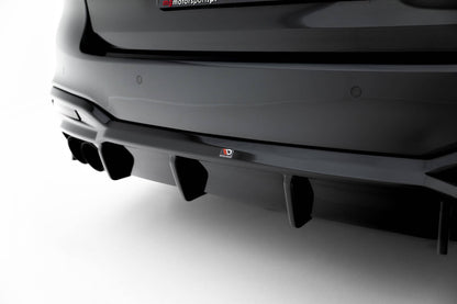 Heckansatz Diffusor passend für BMW M550i / 5 M-Paket Limousine / Touring G30 / G31 schwarz Hochglanz